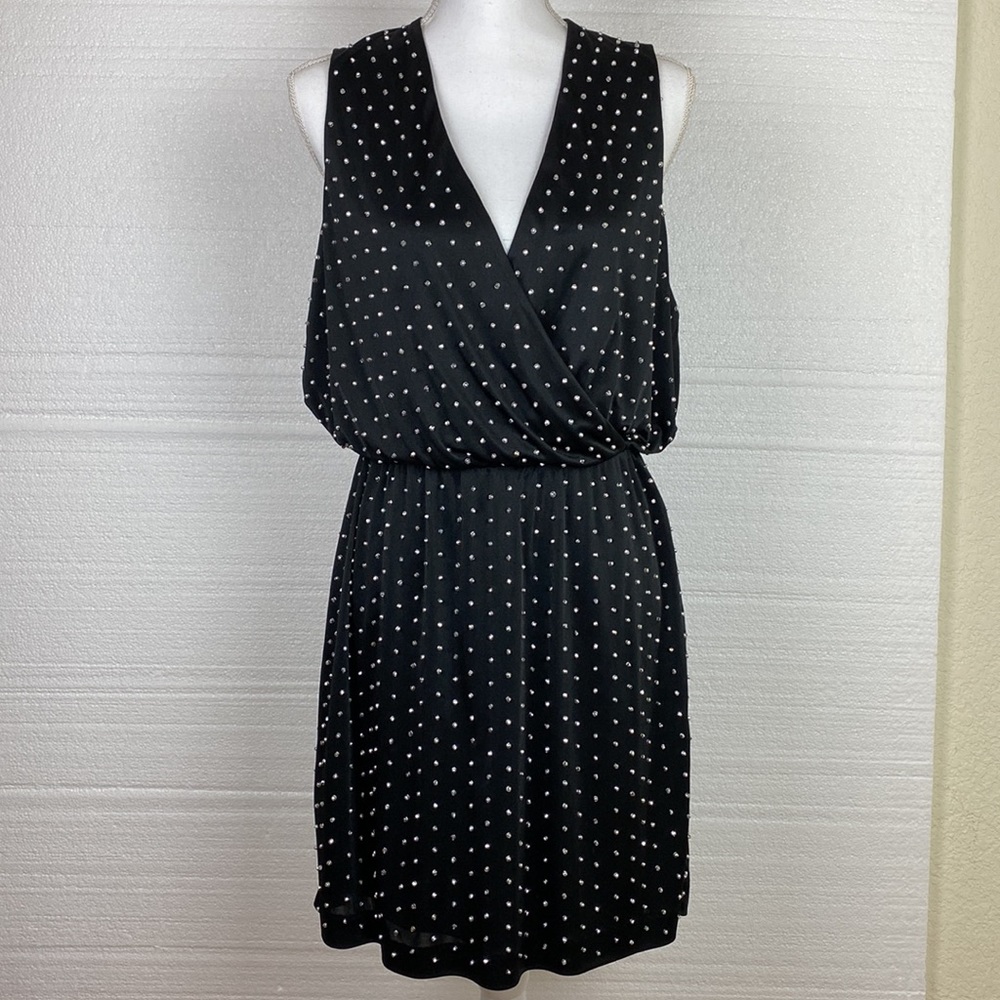 Bebe black studded evening dress size Large
